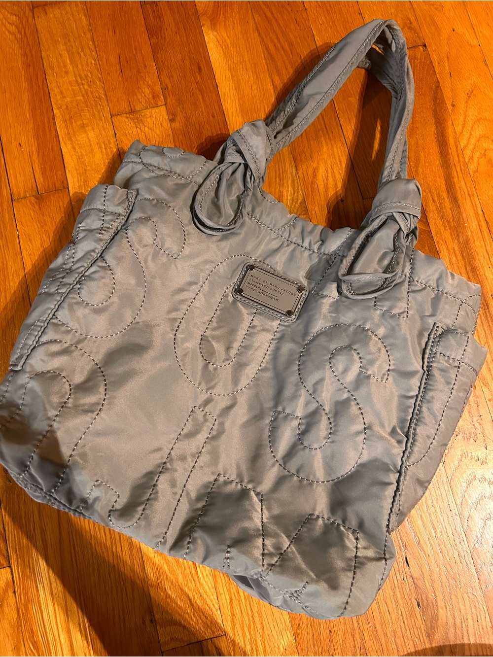 Marc By Marc Jacobs Quilted Nylon Tote in Light Blue-Gray